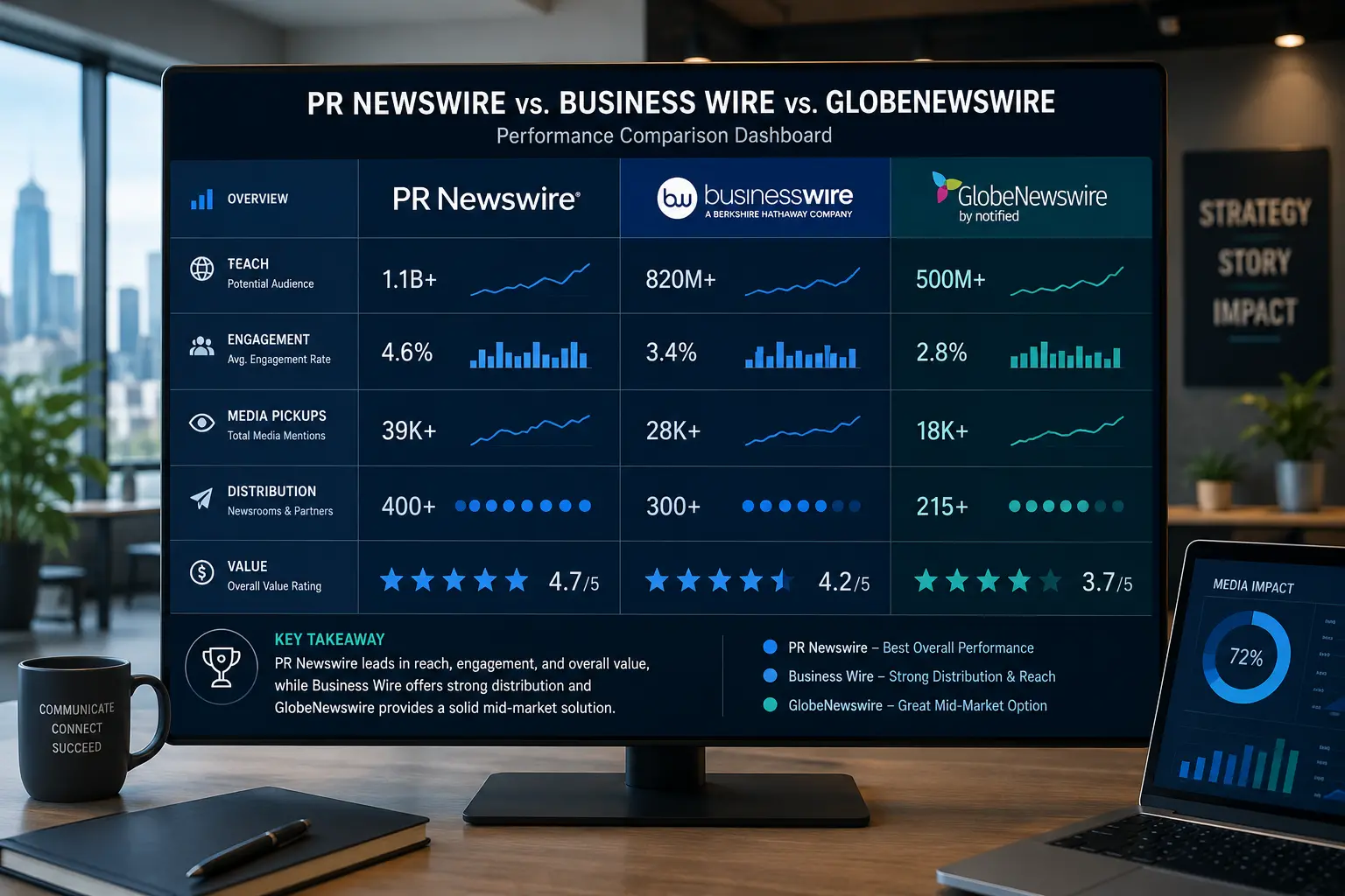 PR Newswire vs Business Wire vs Globe Newswire Comparison