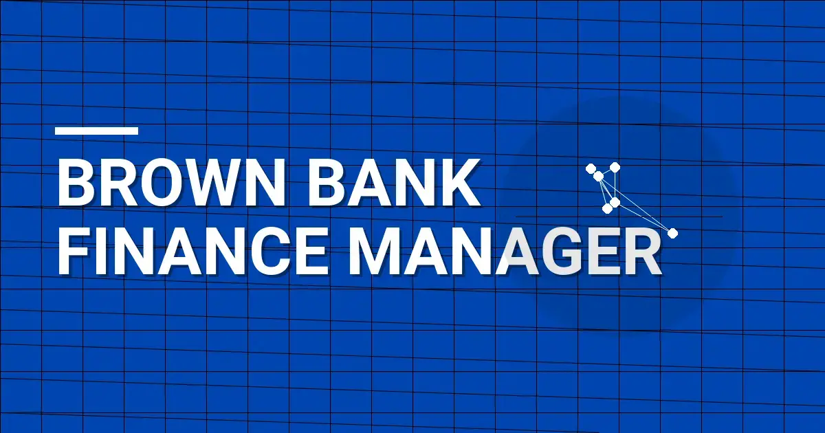 Brown Bank Finance Manager