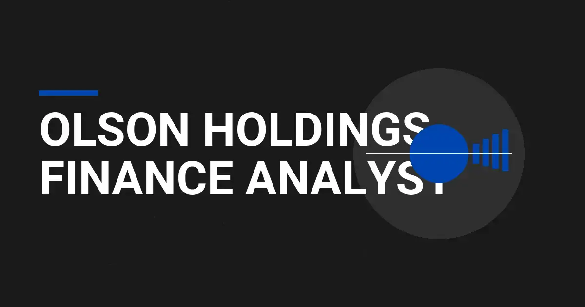 Olson Holdings Finance Analyst