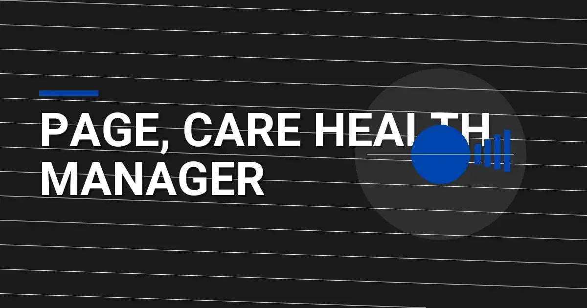 Page, Care Health Manager